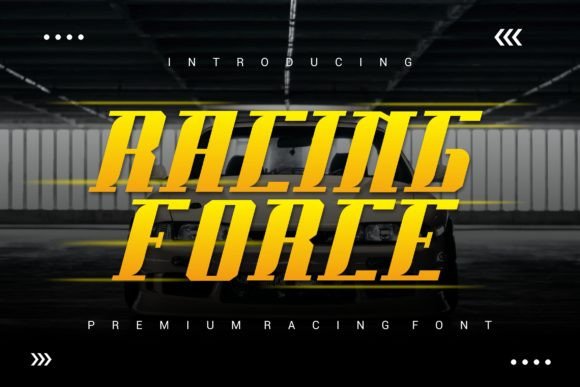 Racing Force: A Bold Display Font for Dynamic Design